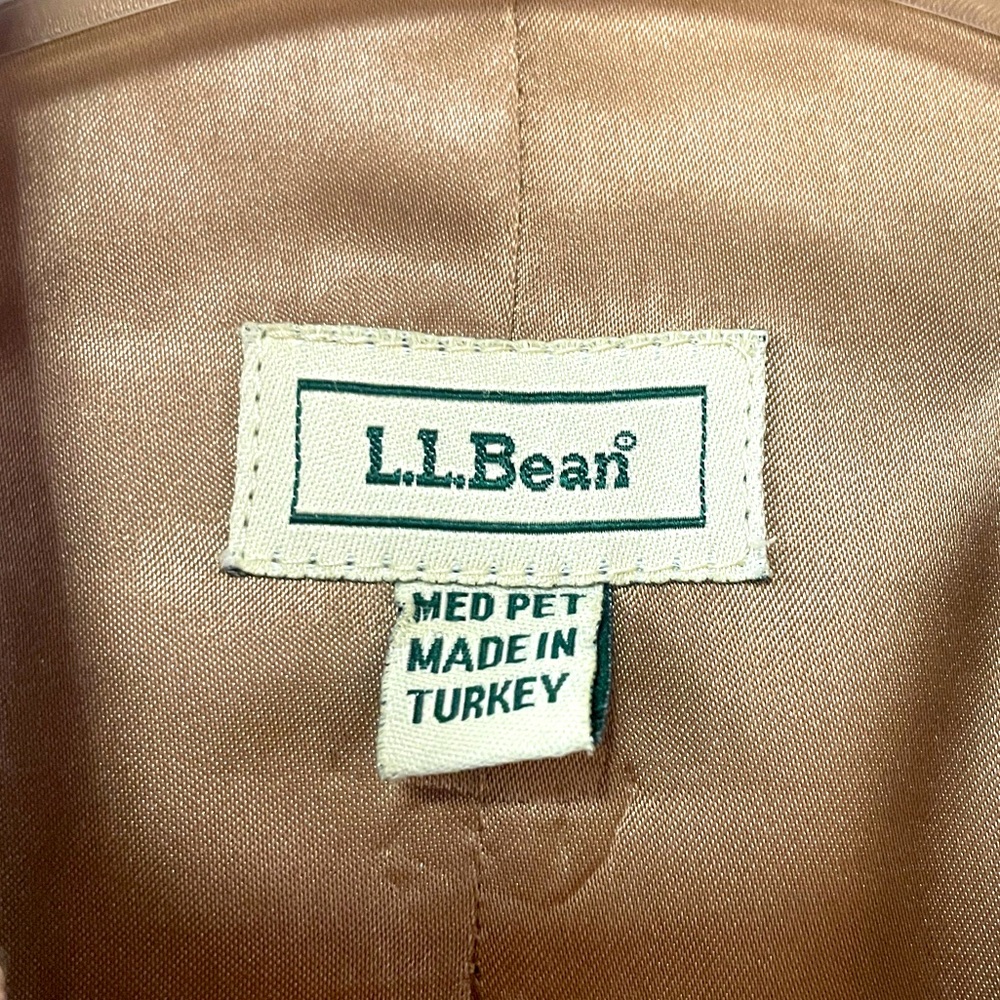 Vintage L.L. Bean Tan Wool/Silk Blazer Jacket Sz MP - Picture 3 of 6